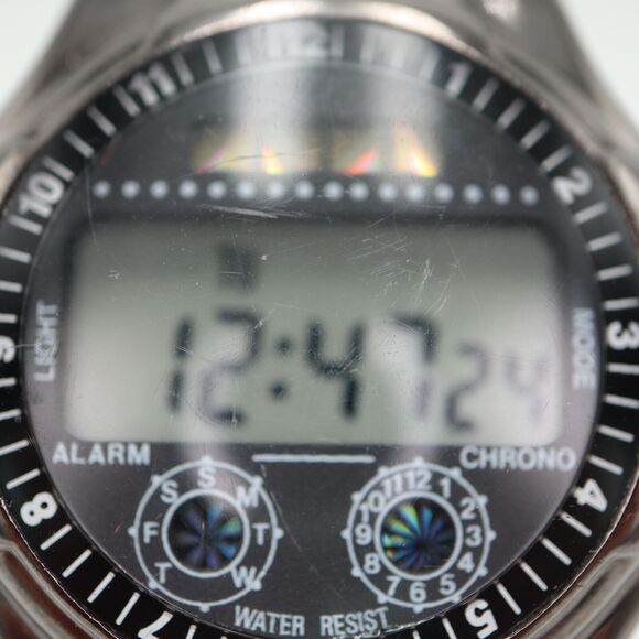 Vintage Digital Sports Watch 39mm Alarm Chrono Black Strap with New Battery - Picture 6 of 16